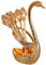 6 Pièces de Cuillères à Café Cygne, Organisateur de Cuillère à Base de Cygne, Ensemble de Cuillères à Dessert à Café en Métal, Postuler à pour Gâteau Salade Cocktail Dessert(Or)