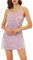 Allegra K Damen Halloween Glitzer Pailletten V Ausschnitt Spaghetti Träger Mini Party Kleid Clubwear, Rosa, Klein