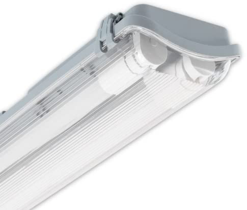 CLAR - Pantalla Estanca LED 24W, Pantallas Estancas Tubos LED, Pantalla LED, Luminaria LED 150cm, 24W 2 Tubo 150cm, Tubos No Incluidos (Pack 1)