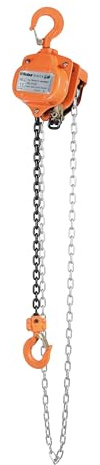 Beta 8143 WLL t 0,5 - Paranco Manuale a Catena con Gancio Robusto, Altezza Sollevamento 3M e Portata 500 Kg, Singola Catena da 8,5 Kg