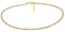 ELEDORO echter Aventurin Orange Edelstein 3mm Glitzer Halskette Collier Karabiner Silber 925 vergoldet 48cm lang