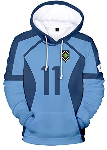 LKY STAR Anime Blue Lock Merch Sweatshirt for Boys Girls Hoodies Pullover Costume Long Sleeve for Men and Women Hoody