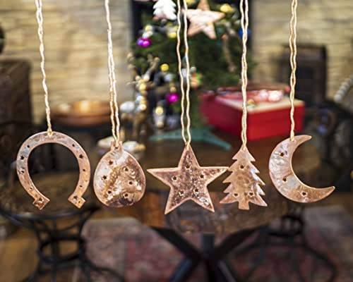 Kupfer Weihnachtsschmuck 5er Set Christbaumschmuck Handmade Reines Kupfer Ornament Weihnachtsdeko