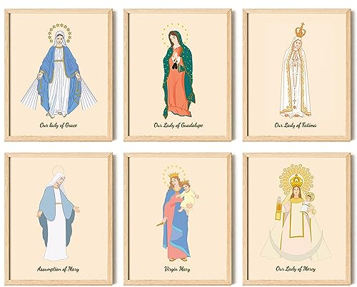 97 Decor Bild Our Lady Of Guadalupe – Gesegnete Jungfrau Maria, Kunstdruck, Körperporträt, Muttermaria, Guadalupe-Gemälde, Kunstwerk, religiöses katholisches Kunstposter (20,3 x 25,4 cm, ungerahmt)