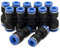 Bwintech 12 Pcs 6mm bis 8mm pneumatische gerade Verringerung Push to Connect Adapter Quick Release Reducer Fittings(PG6-8)