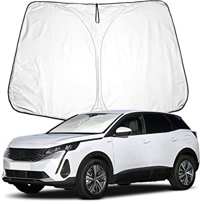 BIXUAN Parasol Compatible con Peugeot 3008 5008 2016-2023 2024 Parabrisas para el Parabrisas Delantero del Coche Cubierta del Parabrisas del Parabrisas Delantero Bloqueado UV