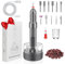 Electric Nail Files, Portable Nail Drill E File Kit with Rechargeable Base, 12 Nail Drill Bits, 6 Adjustable Speeds for Acrylic Gel Nails, Professional Nail Drill Gifts for Women Mum (Dark Gray)