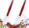 High Heat Resistant Silicone Scraper Spoon Commercial Spatula for Cooking, Rubber Spatula Set (2 x 17 Spatulas)