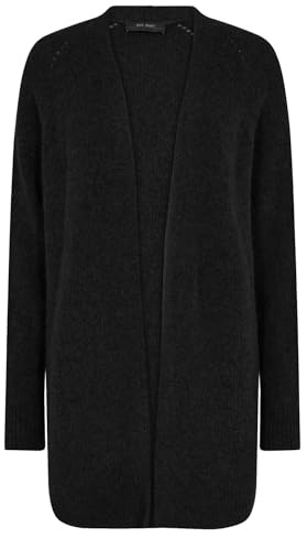 Mos Mosh Cardigan THORA LONG mit Alpakawolle S Schwarz