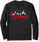 Rentier Weihnachtsmann Hut Zapfen Merry Christmas Langarmshirt