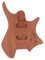E-Gitarren-Korpus, Mahagoni-Holz, Unvollendeter Gitarren-Korpus-Ersatz, DIY 6-saitiges Headless-E-Gitarren-Zubehör, Polierter Gitarren-Fass-Korpus für DIY-E-Gitarre