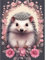 TOSTOG Diamond Painting für Erwachsene Anfänger,Diamant Painting Bilder Igel und Blumen 5D DIY Full Drill Diamant Malerei Stickerei Strass für Wand Heimdecor 30x40cm