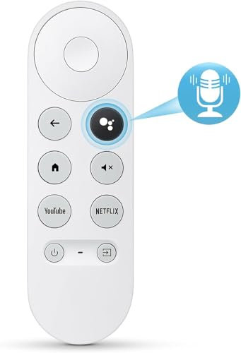 Mando a Distancia con Voz Compatible G9N9N para Google Chromecast con Google TV (4K) | Control Remoto GA01409, GA01919-US, GA01920-US, GA02463-US | Reemplazo con Botones de Netflix y Youtube