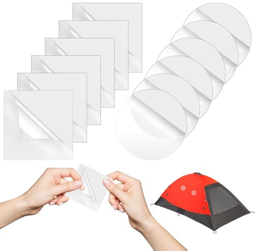 24 Piezas TPU Parches Reparación Pegatinas,Parches Colchon Hinchable Transparente,Kit Reparación Piscina,Resistente al Agua de Parches para Tiendas de Campaña, Piscinas Hinchables, Asientos