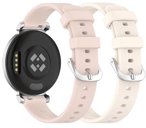 Pheant Sportarmband Kompatibel mit Garmin Lily 2 Armband Silikon Ersatzarmband für Damen, Beige Rosa