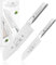 MEOWKIT Kitchen Knife Set of 2 with High Carbon Stainless Steel, Durable One-Piece Design, and Ergonomic Handle