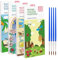 CPRNQY 4 Stück Malbuch Wasserfarben, Malbuch mit Wasserfarben, Mini Malbuch, Aquarell Malbuch, Watercolor Painting Book for Kinder, Wassermalfarben, Block mit Wasserfarbe, Aquarell & Kindermalfarben