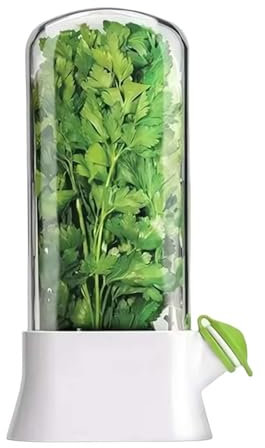 Generic - Pot hermetique minimaliste et fonctionnel pour conserver les herbes, coriandre, persil, asperges, legumes (blanc) 27 x 13 cm