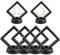 4pcs Marco Flotante 3D para Exhibición de Medallas,Expositor de monedas, Monedas y Joyería, Soporte Transparente con Base Redonda,Marco para billetes de coleccion, Negro
