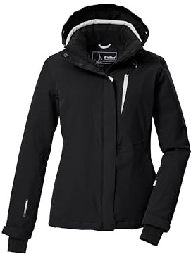 Killtec Damen Skijacke/Funktionsjacke mit abzippbarer Kapuze und Schneefang KSW 25 WMN SKI JCKT, schwarz, 48, 43411-000