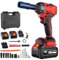 Brushless Impact Wrench 21V, 600N.m Cordless Impact Gun with 2x4.0Ah Battery, Forward Reverse Electric Impact Driver, 1/2 High Torque Impact Wrench Set for Car Tire Truck
