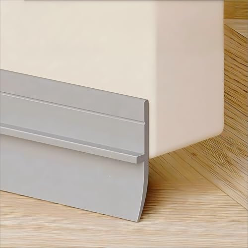Vingspina 90cm Grigio Paraspifferi porta blindata, Guarnizione per Porta per Protezione da Suoni, Freddo, Umidità e Insetti in Silicone, Paraspifferi per Porte, door seal (gray)