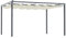 Outsunny Gazebo Pergola 4x3m avec éclairage LED et 12 Trous de Drainage, Pergola de Jardin en Aluminium et Polyester 180g/m² avec vis, pour l'extérieur, Le Jardin, la terrasse et Le Patio, Protection