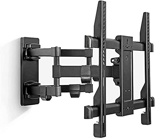 Soporte de pared para TV, extiende el soporte de pared de TV soporta hasta 30 kg, gira y se inclina para televisores planos y curvos de 32 a 55 pulgadas, VESA 400 x 400 mm