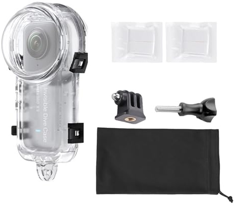 Insta 360 X5 unsichtbarer Tauchkoffer, wasserdicht bis zu 60 m, Spritzschutzgehäuse, Unterwasser-Tauch-Schutzhülle für Insta360 X5 mit Halterungszubehör
