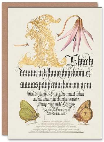 Artery8 Model Book of Calligraphy Art Card Dog Tooth Violet and Butterflies