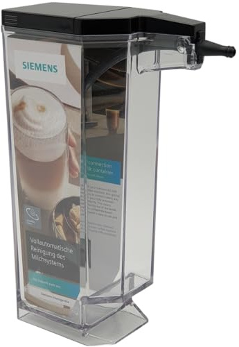 NaschLager Milchbehälter 11032160 komplett kompatibel mit Siemens EQ.500 | Kompletter Milchcontainer mit Deckel und Schlauch; kompatibel mit TQ503D01, TQ505D09, TQ507D02 und TQ507D03.