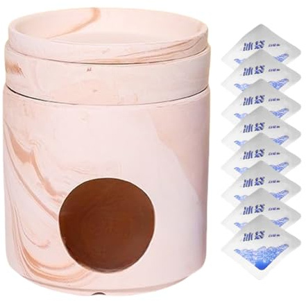 Nevalerra Hamster Versteck - Kaninchen Kühlgehege - Tierpflege Zubehör Mit 8 Kühlpads Kühlhaus Zur Ruhe Versteck Nest Reise Für Nager Chinchilla Maus Hamster Innen Außen