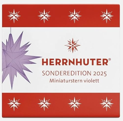 Herrnhuter Stern Sonderedition 2025 - Miniaturstern violett - 8cm - indoor - inkl. 3m Kabel - kein Netzteil enthalten