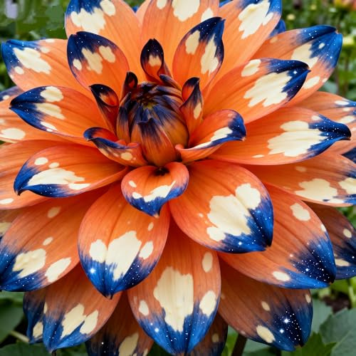 Dahlien zum Anpflanzen,Blütendurchmesser 30 cm,winterharte mehrjährige,selektiert, leicht zu züchten, schön für den Garten,(Dahlienzwiebeln) -4Rhizome-A