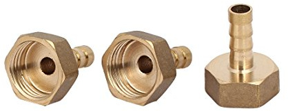 Sourcingmap® G 1/2 Filetage femelle 8 mm Dia barbelé Extrémité Tuyau cannelé raccords coupleurs 3 pcs