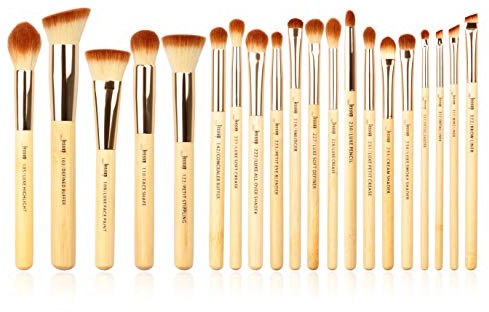 Jessup Pinselset Bambus Make Up Pinsel Set Professionelle Makeup Pinsel Gesichtspinsel Lidschattenpinsel Augenpinsel Kosmetikpinsel Puder Lidschatten Schmink Pinsel Synthetische Haare 20 Stück T145
