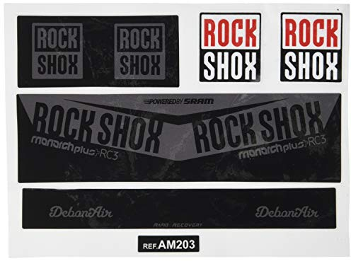 Ecoshirt GL-0BIZ-SYBC Aufkleber Shock Rock Shox Monarch Plus Rc3 Am203 Aufkleber Stoßdämpfer MTB Downhill, Grau
