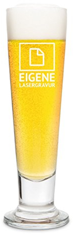 Leonardo Pilsglas 0,3L Individuelle Gravur Geschenk Bierglas - Eigene Gravurdatei hochladen