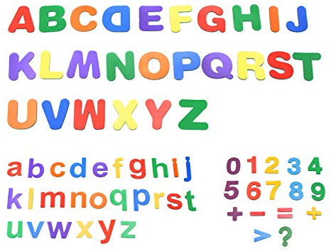 Starke magnetische Buchstaben und Zahlen für Kinder, ungiftiges Lern-Alphabet für Klassenzimmer, 68 Teile – PAWHITS