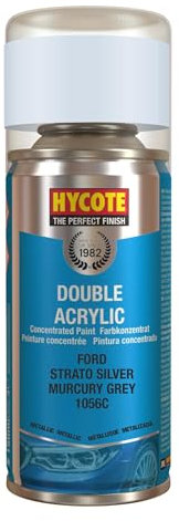 Hycote Double Acrylic Aerosol Car Spray Paint, Ford - Strato Silver, 150 ml