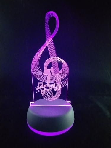 Musiknote Lampe 7 Farben LED Nachtlichter Schlafzimmer Büro Dekoration Lichter für männliche weibliche Musikfans