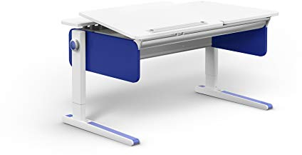 Moll Champion Left Up Kinderschreibtisch höhenverstellbar | mitwachsend & ergonomisch mit geteilter, neigbarer Tischplatte & gerundeten Ecken | ideal für Schulkinder | Made in Germany