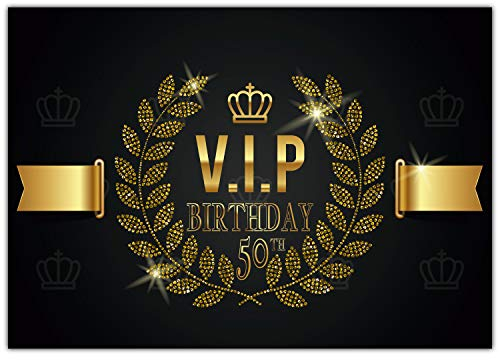 A4 XXL 50 Geburtstag Karte VIP 50th BIRTHDAY mit Umschlag - edle Geburtstagskarte Glückwunschkarte zum 50. Geburtstag für Mann Frau von BREITENWERK