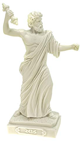 Kremers Schatzkiste Alabaster Deko Figur Zeus nordischer Göttervater 16 cm Skulptur weiß