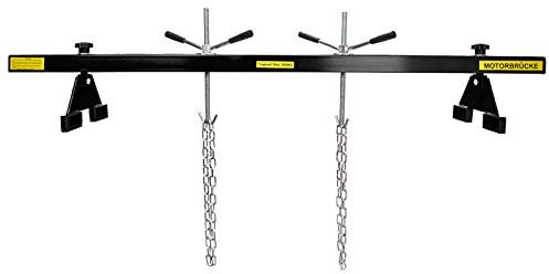 Sellnet Motorbrücke 500kg [730-1480mm] Kotflügeltraverse Motorheber Motorhalter Motor Traverse (Schwarz SN0301-3)