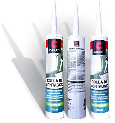 Colla Di Montaggio Per Pannelli In PVC E Polistirolo, 3 Flaconi Da 405g