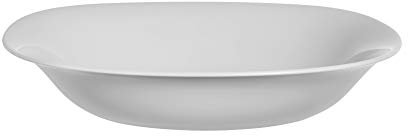 Luminarc Carine Square 18pc Opal Glass Dinner Set Dinnerware Tableware Plates (6X Soup Bowls, Grey)
