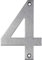 Numero civico in acciaio inox per avvitare, altezza 10 cm, numero civico design (4)