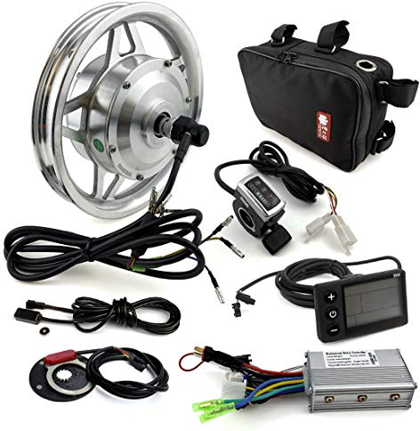 36V 250W E-Bike Bürstenloser Nabenmotor Umbausatz für 12 Zoll Fahrrad Vorderrad mit LCD Display und Bremssensor (36V)