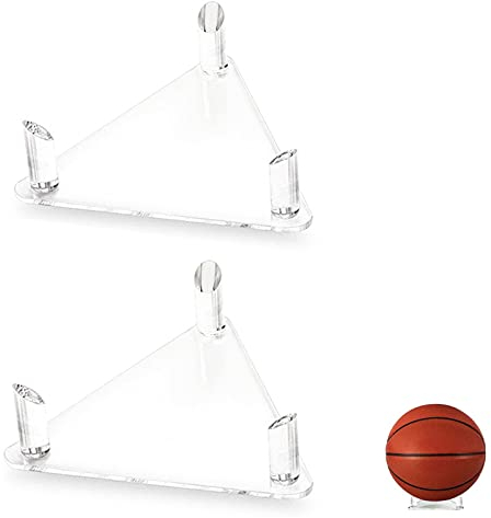 Ball Ausstellungsstand Fußball Ständerhalter Football Halterung Acrylball Displayständer Deko Ballhalter Präsentation dauerhaft Transparen Acryl für Fußball Basketball Volleyball Rugby Ball 2 Stücke